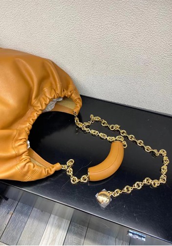 Salsa Leather Chain Shoulder Bag Camel
