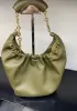 Salsa Leather Chain Shoulder Bag Green