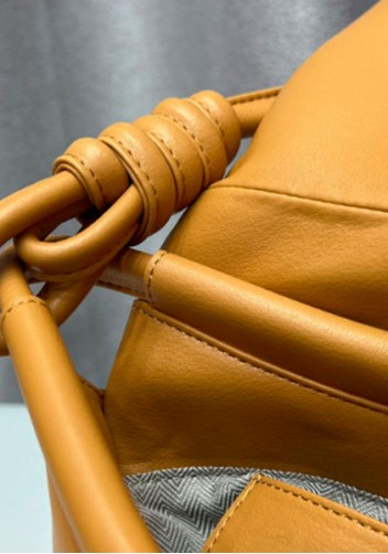 Salsa Satchel Pleated Leather Shoulder Bag Camel