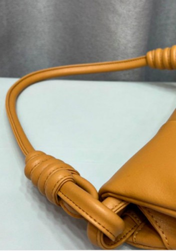 Salsa Satchel Pleated Leather Shoulder Bag Camel