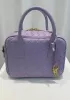 Dina Vacation Intrecciato Leather Shoulder Bag Purple