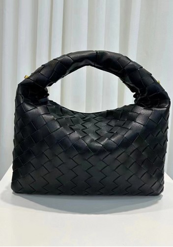 Dina Mini Intrecciato Leather Tote Black