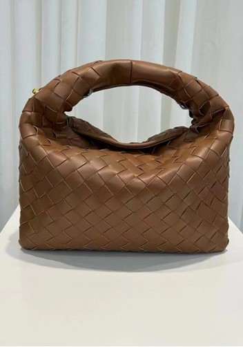 Dina Mini Intrecciato Leather Tote Camel