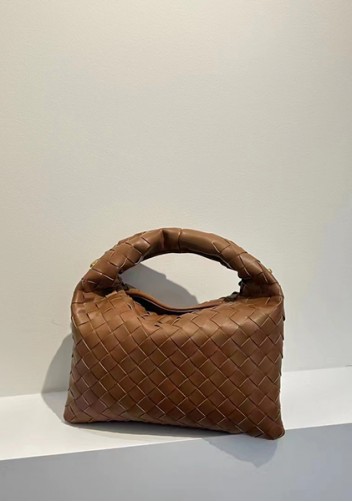 Dina Mini Intrecciato Leather Tote Camel