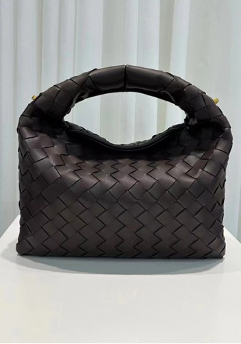 Dina Mini Intrecciato Leather Tote Choco