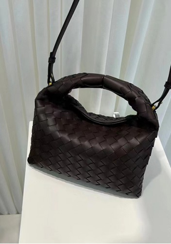 Dina Mini Intrecciato Leather Tote Choco