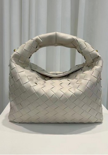 Dina Mini Intrecciato Leather Tote Cream