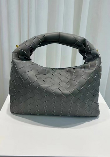 Dina Mini Intrecciato Leather Tote Grey