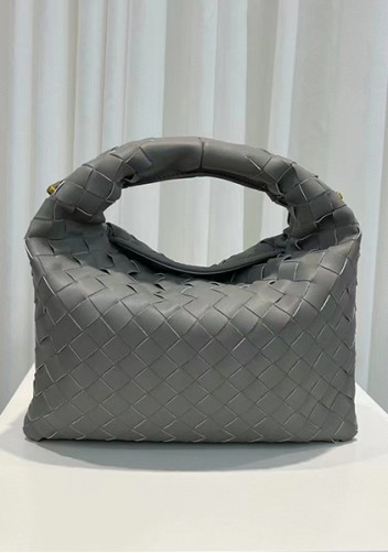Dina Mini Intrecciato Leather Tote Grey
