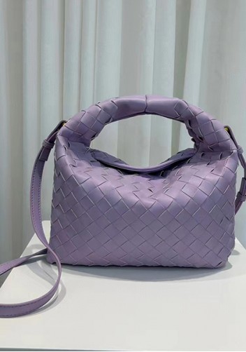 Dina Mini Intrecciato Leather Tote Purple