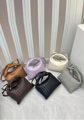 Dina Mini Intrecciato Leather Tote Purple