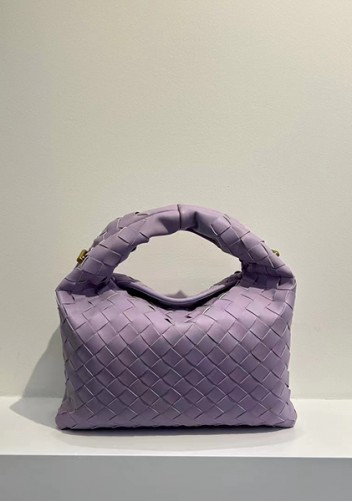Dina Mini Intrecciato Leather Tote Purple
