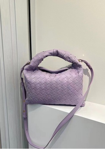 Dina Mini Intrecciato Leather Tote Purple