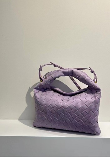 Dina Mini Intrecciato Leather Tote Purple
