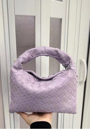 Dina Mini Intrecciato Leather Tote Purple
