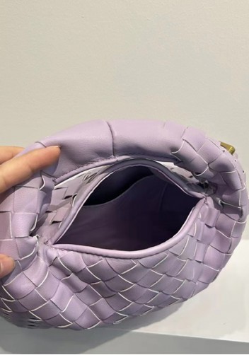 Dina Mini Intrecciato Leather Tote Purple