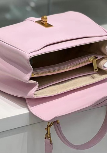 Shimanne Top handle Calfskin Medium Bag Pink