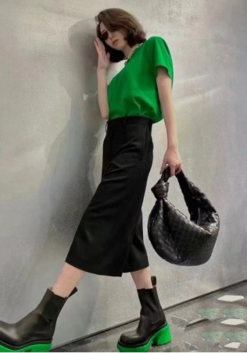 Dina Large Knotted Intrecciato Leather Tote Black