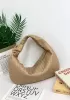 Dina Large Knotted Intrecciato Leather Tote Camel