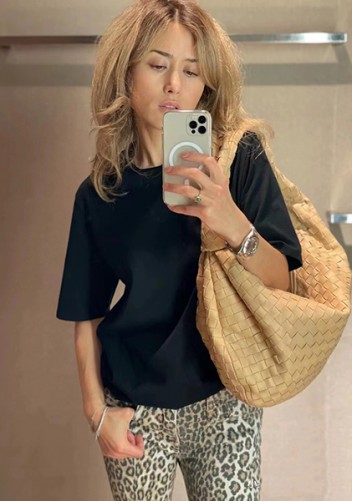 Dina Large Knotted Intrecciato Leather Tote Camel