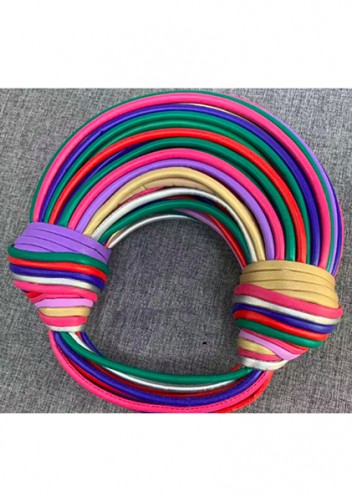 Dina Spaghetti Vegan Leather Knot Shoulder Bag Multicolor