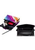 Adele Rainbow Flap Medium Bag Faux Leather Purple