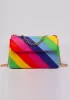 Adele Rainbow Flap Medium Bag Faux Leather Rainbow