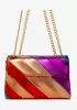 Adele Rainbow Flap Medium Bag Faux Leather Red