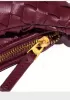 Gemini Woven Vegan Leather Mini Shoulder Bag Burgundy