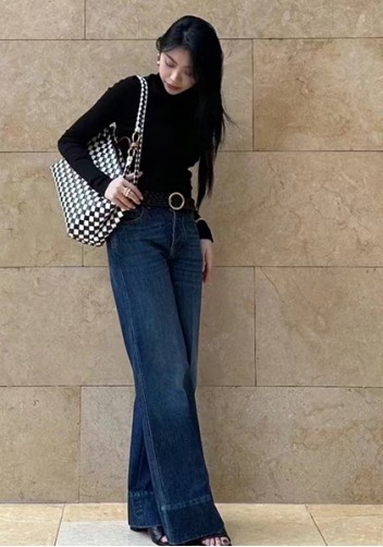 Allegria Woven Large Leather Shoulder Bag Black White