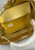 Allegria Woven Large Leather Shoulder Bag Gold Silver
