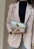 Allegria Woven Mini Leather Shoulder Bag Silver