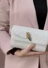 Allegria Woven Mini Leather Shoulder Bag White
