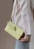 Allegria Woven Mini Leather Shoulder Bag Yellow