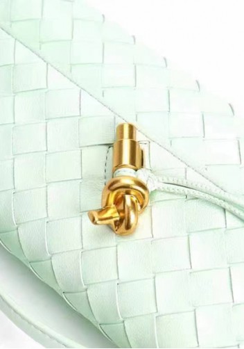 Allegria Woven Long Leather Shoulder Bag Blue