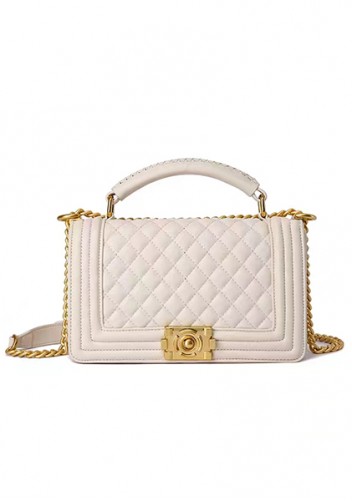 Ingrid Vegan Leather Medium Chain Bag Cream