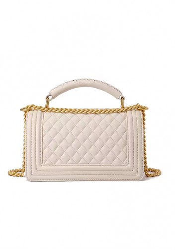 Ingrid Vegan Leather Medium Chain Bag Cream