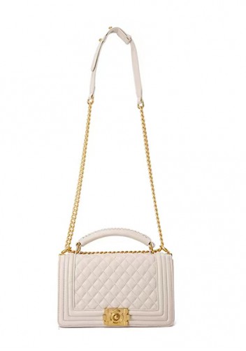 Ingrid Vegan Leather Medium Chain Bag Cream