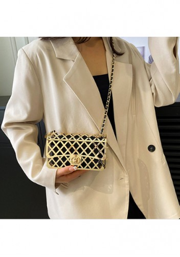 Adele Metal Flap Chain Shoulder Bag Gold