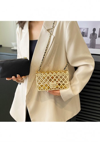 Adele Metal Flap Chain Shoulder Bag Gold