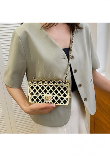 Adele Metal Flap Chain Shoulder Bag Gold