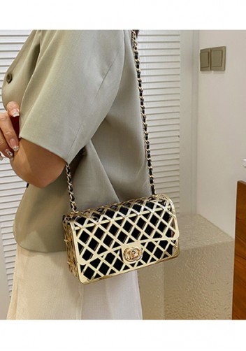 Adele Metal Flap Chain Shoulder Bag Gold
