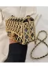 Adele Metal Flap Chain Shoulder Bag Gold