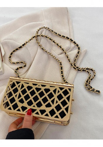 Adele Metal Flap Chain Shoulder Bag Gold