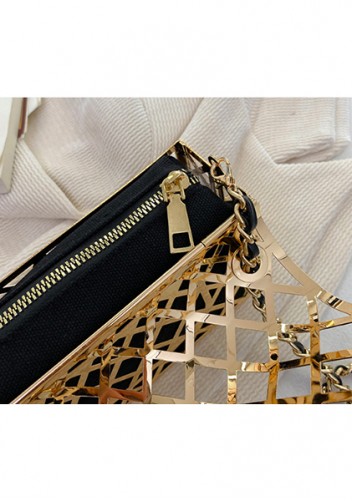 Adele Metal Flap Chain Shoulder Bag Gold