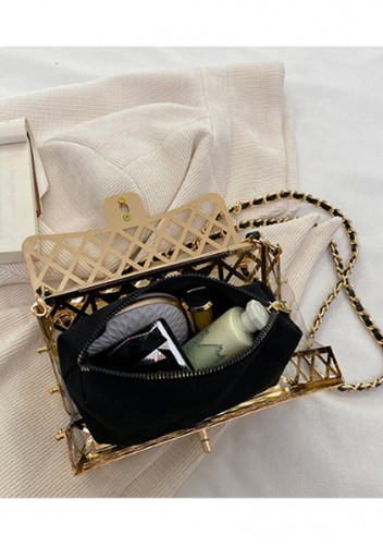 Adele Metal Flap Chain Shoulder Bag Gold