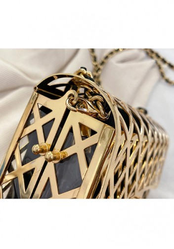 Adele Metal Flap Chain Shoulder Bag Gold
