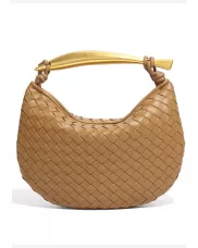 The Fish Handle Small Vegan Leather Bag Beige