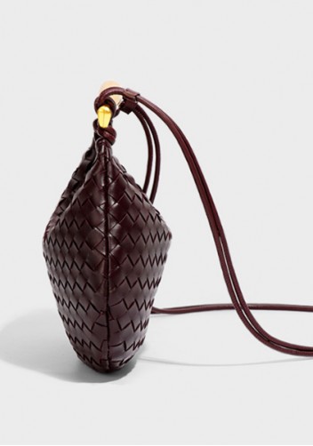 The Fish Handle Small Vegan Leather Bag Choco