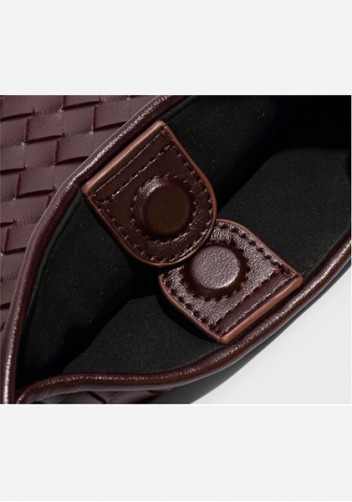 The Fish Handle Small Vegan Leather Bag Choco
